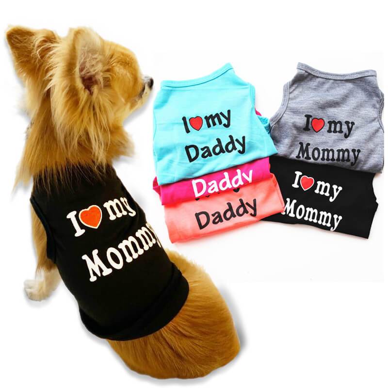 Camiseta Pet I Love my Mommy / Daddy - PetMimos