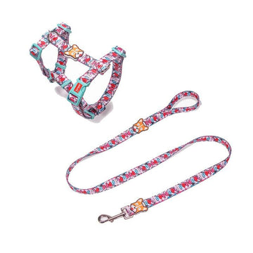 PROMOÇÃO Conjunto Guia e Coleira Peitoral Estampada – PetMimos