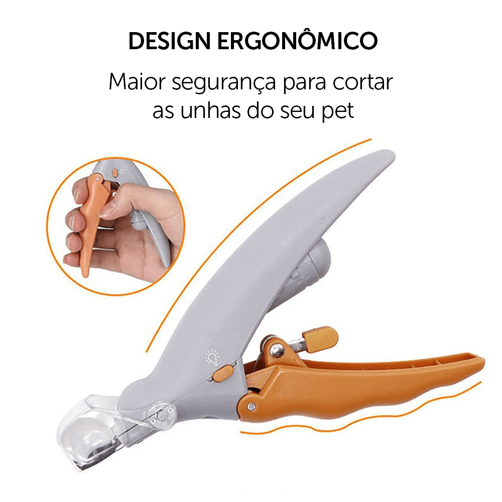 Cortador de Unhas Profissional com Luz de Led e Lupa - PetMimos