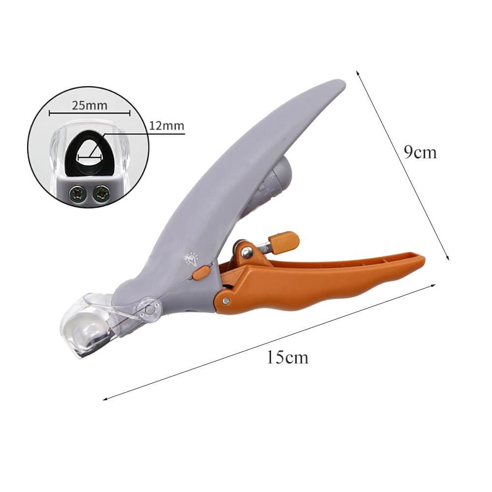 Cortador de Unhas Profissional com Luz de Led e Lupa - PetMimos