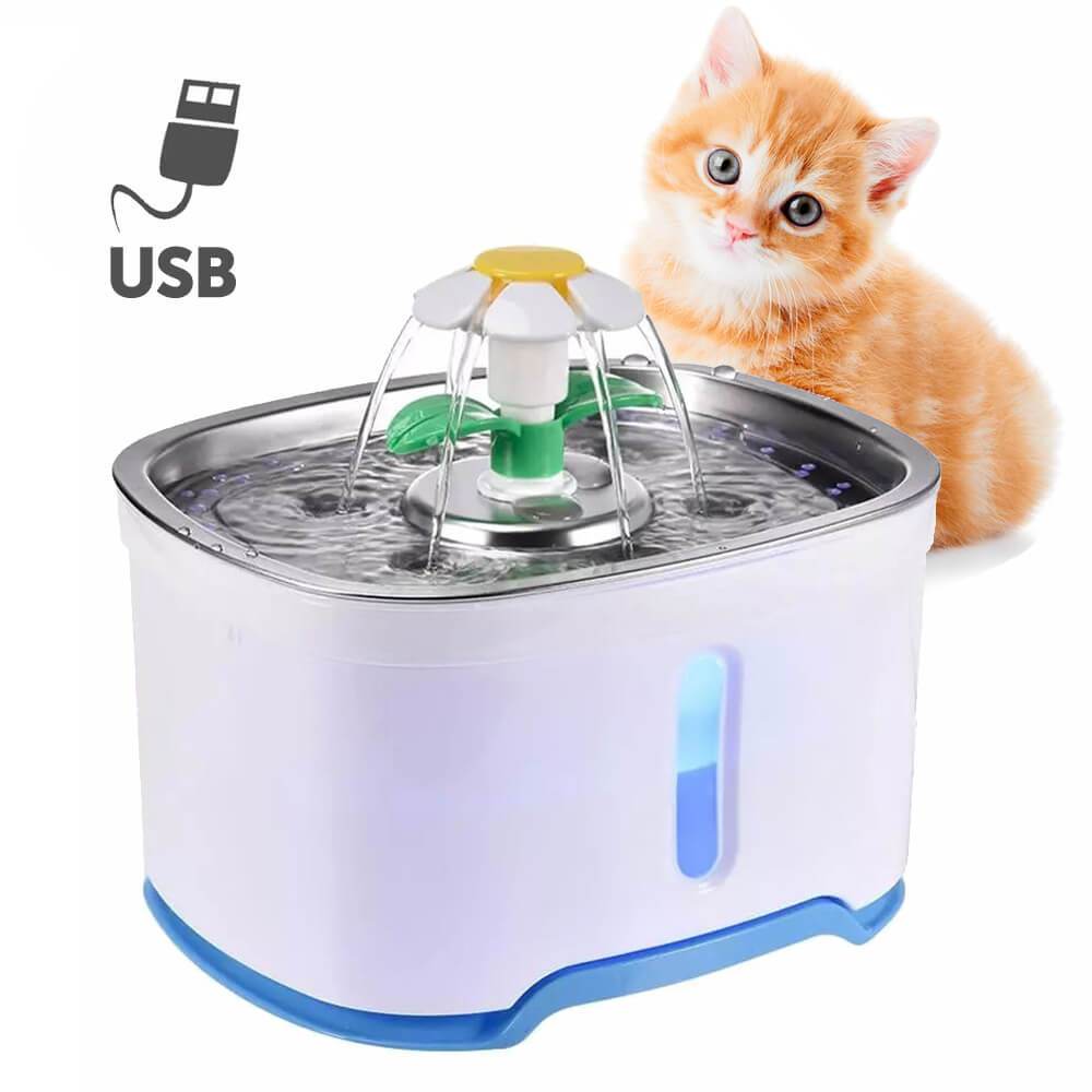 Fonte de Água para Gatos e Cães Bebedouro Elétrico 2,5L - PetMimos