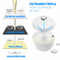 Fonte de Água para Gatos e Cães Purificador Elétrico 2,5L - PetMimos