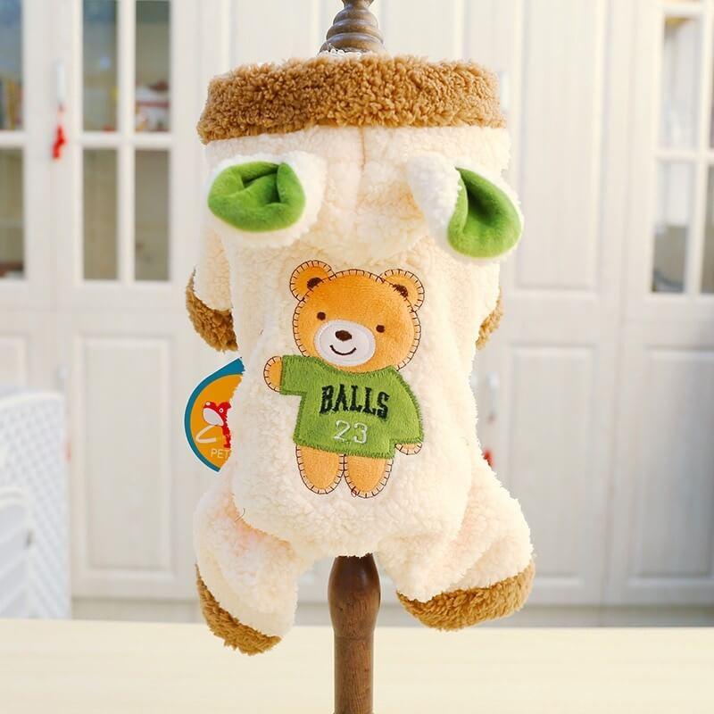 Macacão de Inverno Pet Bordado Urso para cachorro - PetMimos